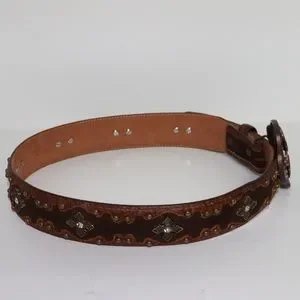 Justin Distressed 2” Wide Belt. Removable Buckle. Swarovski Crystals Cross 32” Justin Boots | Accessories | Brighton Justin Belt Suede  main image 3